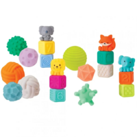 Мульти-сенсорний набір Infantino М'ячики, кубики і лісові звірятка (315364)