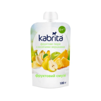 Фруктове пюре Kabrita з козячими вершками Фруктовий смузі для дітей від 6 місяців, 100 г (8716677007151) 