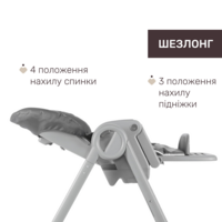 Стільчик для годування Chicco Polly Magic, сірий (87162.40.05)