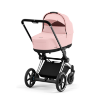Коляска Cybex e-Priam 2 в 1 Peach Pink шасі Chrome Black з електроприводом 