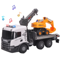 Ігровий набір TechnoDrive Super Big Truck Автокран Scania з екскаватором, світло, звук (5004KS) 