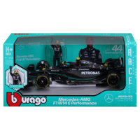Автомодель с фигуркой Bburago Mercedes-AMG F1 W14 E Performance 1:24 (18-28037)