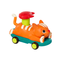 Машинка инерционная Battat Лапкомобиль Котик оранжевая (BX2486Z)