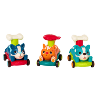 Машинка инерционная Battat Лапкомобиль Котик оранжевая (BX2486Z)