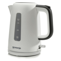 Электрочайник Gorenje 1.7л, Strix контроль, пластик, белый (K17XG) 