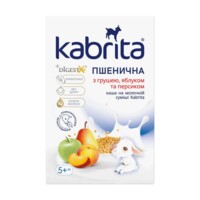 Каша Kabrita Пшенична з грушею, яблуком та персиком на молочній суміші для дітей від 5 місяців, 180 г (8716677010960) 