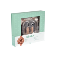 Набір посуду Beaba Savannah Bloom металевий подарунковий 4+ рожевий (913638)