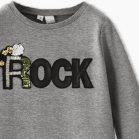 Комбинированное серое платье iDO для девочки (4K96800/8970/10A)