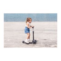 Самокат QPlay Sparkling триколісний дитячий з LED підсвіткою колес Black (ST006SparklingBlack)