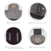 Зимний конверт Nuvita Сuccioli Junior синий/кот (NV9605CUCCIOLOJRELBLUE)