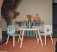 Столик та 2 стільчики Janod Ведмедик та пінгвін (J09650)