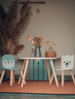 Столик та 2 стільчики Janod Ведмедик та пінгвін (J09650)