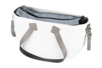 Сумка Nuvita MyMia ручки шкіра, килимок, ремені для коляски, біло-сірий (NV8801G/02O/23G/13G/33G)