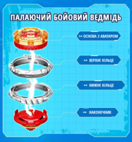 Дзиґа Infinity Nado VI Proskill Pack Палаючий Бойовий Ведмідь Blazing War Bear (EU654212)