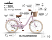 Детский велосипед Miqilong LS 20" розовый (RBB-LS20-PINK)