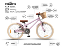 Детский велосипед Miqilong RM 20" розовый (RBB-RM20-PINK)