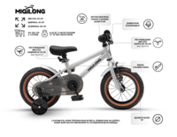 Дитячий велосипед Miqilong ST 12" срібний (RBB-ST12-SILVER)