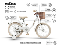 Дитячий велосипед Miqilong LS 16" білий (RBB-LS16-PEARL)