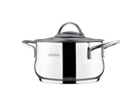 Кастрюля со стеклянной крышкой ARDESTO Black Mars, 1.8л, нержавеющая сталь (AR0718S)