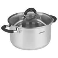 Кастрюля со стеклянной крышкой ARDESTO Gemini Salerno,  4.4л, нержавеющая сталь, силикон (AR1947CS) 