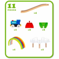 Дитяча залізниця BRIO My First Railway з Веселкою та світлом (36002)