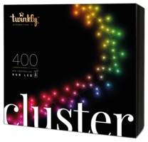Гірлянда Smart LED Twinkly Cluster, 6м, кабель чорний (TWC400STP-BEU) 