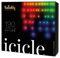 Гірлянда Smart LED Twinkly Icicle, 5м, кабель прозорий (TWI190STP-TEU) 