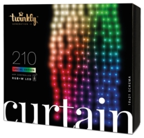 Гірлянда Smart LED Twinkly Curtain 1.45х2.1м, кабель прозорий (TWW210SPP-TEU) 