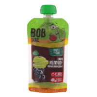Пюре Bob Snail Смузі Яблуко та чорна смородина, 120 г (4820219343790) 
