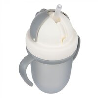 Поїльник з силіконовою трубочкою Canpol babies Matte Pastels Gray 210 мл