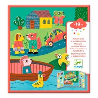 Набір для творчості з наліпками DJECO Тварини (DJ09071) 