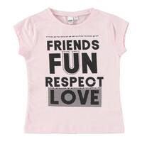Розовая футболка iDO с принтом для девочки 14 лет (4.W516.00/2715) 