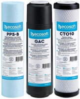 Комплект картриджів Ecosoft 1-2-3: 2 вугільних картриджа+поліпропілен (CHV3ECO)