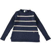 Синій светр iDO у смужку для дівчинки 8 років (4.T907.00/3854) 