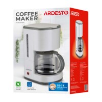 Кофеварка ARDESTO капельная White stripes 1.5л, бело-серый (FCM-D17WG)