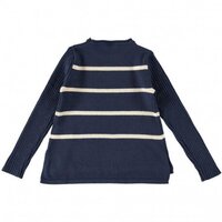 Синий свитер iDO в полоску для девочки 7 лет (4.T907.00/3854)