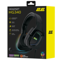 Игровая гарнитура 2E Gaming HG340 RGB 3.5mm Black (2E-HG340BK)