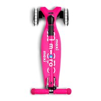 Самокат Micro Maxi deluxe led рожевий складаний (MMD096)