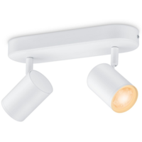 Світильник точковий накладний розумний WiZ IMAGEO Spots, 2х5W, 2200-6500K, RGB, Wi-Fi, білий (929002658801) 