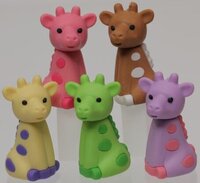 Набір гумок для олівця Iwako Жирафчики 5 шт. (ER-GLB001)