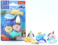 Гумки IWAKO Набір Морскі тварини (ER-BRI010)