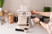 Кофеварка ARDESTO рожковая Vintage Dream 1.2л, бежевый (FCM-E15BG)