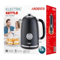 Електрочайник ARDESTO Vintage Dream 1.8л, Strix, метал, чорний матовий (EKL-F410BM)