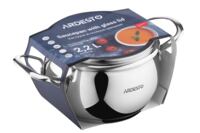 Кастрюля со стеклянной крышкой ARDESTO Gemini Liguria,  2.2л, нержавеющая сталь (AR4322GB)