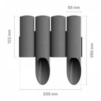 Газонна огорожа Cellfast 4 STANDARD, 10 секцій, сірий (34-044)