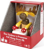 Іграшка-каталка Janod Лось з барабаном (J08199) 