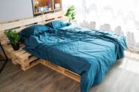 Простирадло на резинці ARDESTO Mix&Match, 160х200+30см, синій (ART1620FSB)