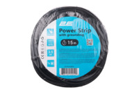 Подовжувач мережевий 2E 15м, чорний (2E-PC315M15)
