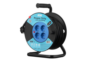 Удлинитель сетевой 2E REEL 20м, чёрно-синий (2E-CR4315IP20M20) 