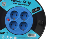 Удлинитель сетевой 2E REEL 20м, чёрно-синий (2E-CR4315IP20M20)